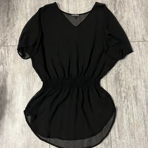 Express Black Sheer  Blouse- Size S